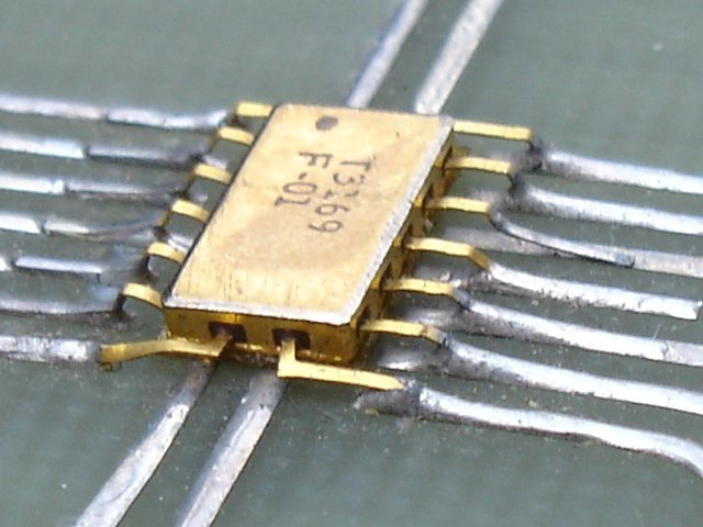 Detail of faulty uPAC showing unsoldered pin